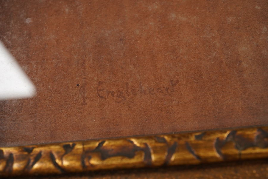 Evelyn Engleheart, Still life of flowers, signed, partial Army & Navy stores label verso, watercolour, 36 x 52cm